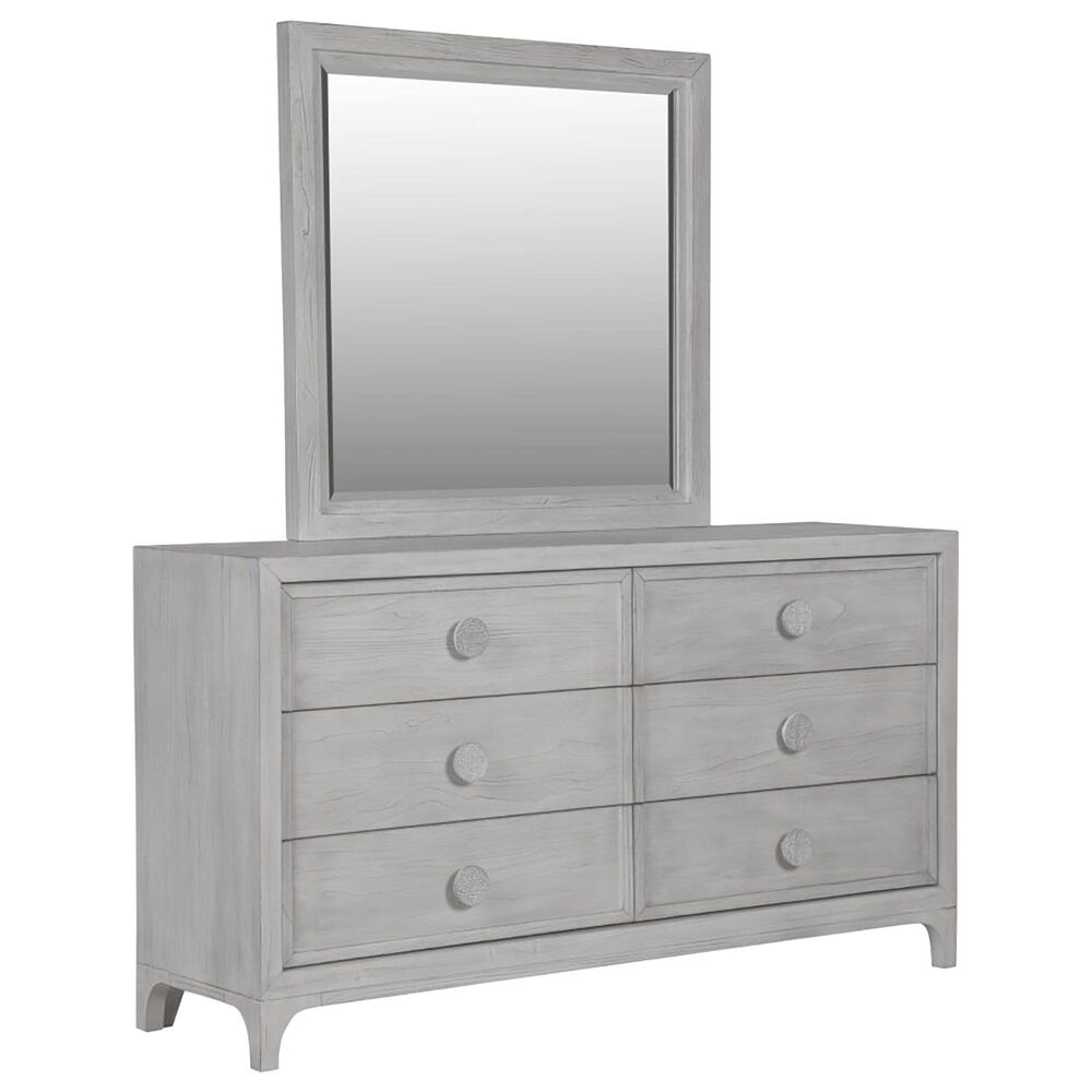Urban Home Boho Chic 6 Drawer Dresser in Washed White, , large
