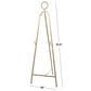 Maple and Jade 52" Adjustable 3-Tier Display Easel with Circular Ring Top in Polished Gold, , large