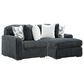 Ashley Midnight-Madness 2-Piece Right Facing Sectional with Chaise in Gunmetal, , large