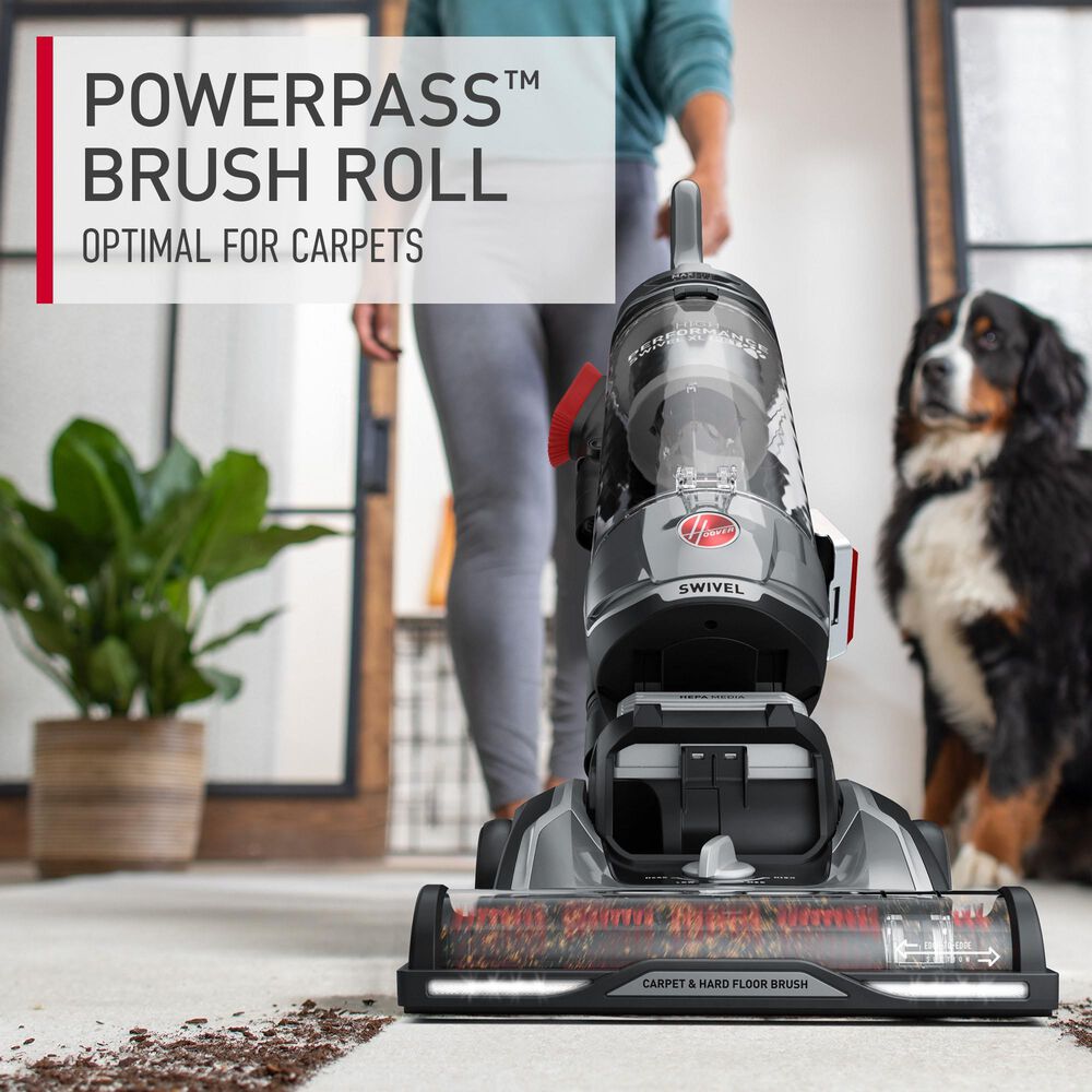 Hoover High Performance Swivel XL Pet Upright Vacuum in Black, , large