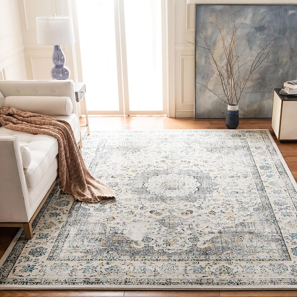 Safavieh Evoke EVK220B 11&#39; x 15&#39; Gray and Gold Area Rug, , large