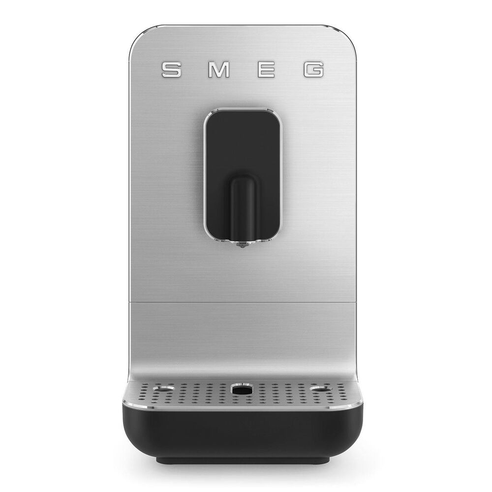 SMEG 47.34 Oz Fully Automatic Coffee Machine in Matte Black and Smoky Grey, , large
