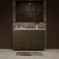 Lexora Home Abbey 48" Single Bathroom Vanity in Brown Oak with 2 cm White Quartz Top and Rectangular Sink, , large