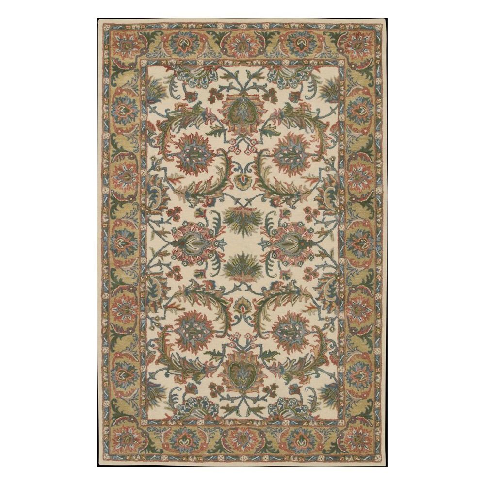 Nourison India House IH05 2'6" x 4' Ivory/Gold Scatter Rug, , large