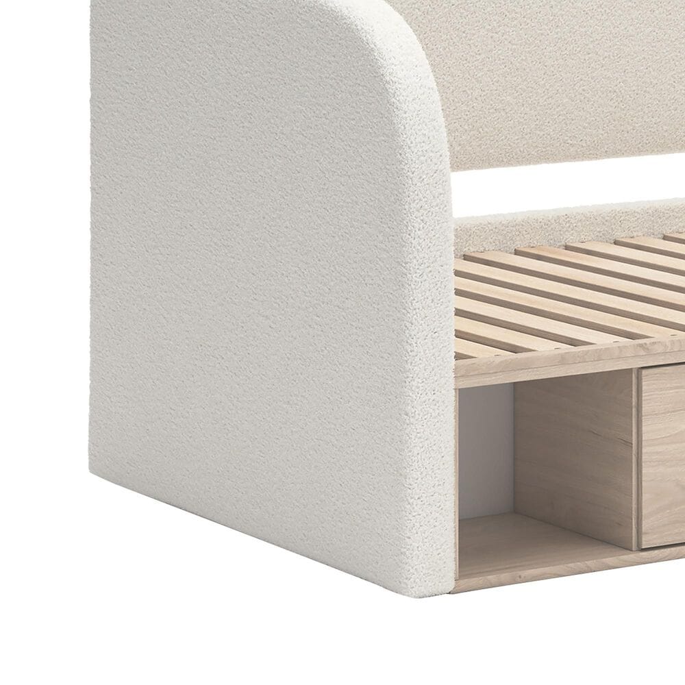 Ashley Arloster Twin Upholstered Day Bed with Storage in White, , large