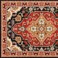 Oriental Weavers Lilihan Medallion 4929A 6"7" x 9"6" Black and Red Area Rug, , large