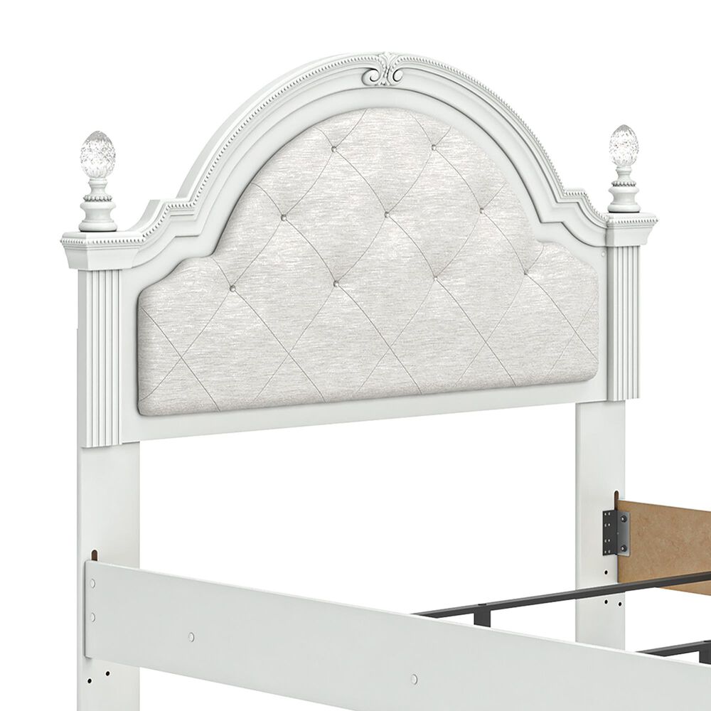 Ashley Kozlani Full Upholstered Panel Bed in Matte White, , large