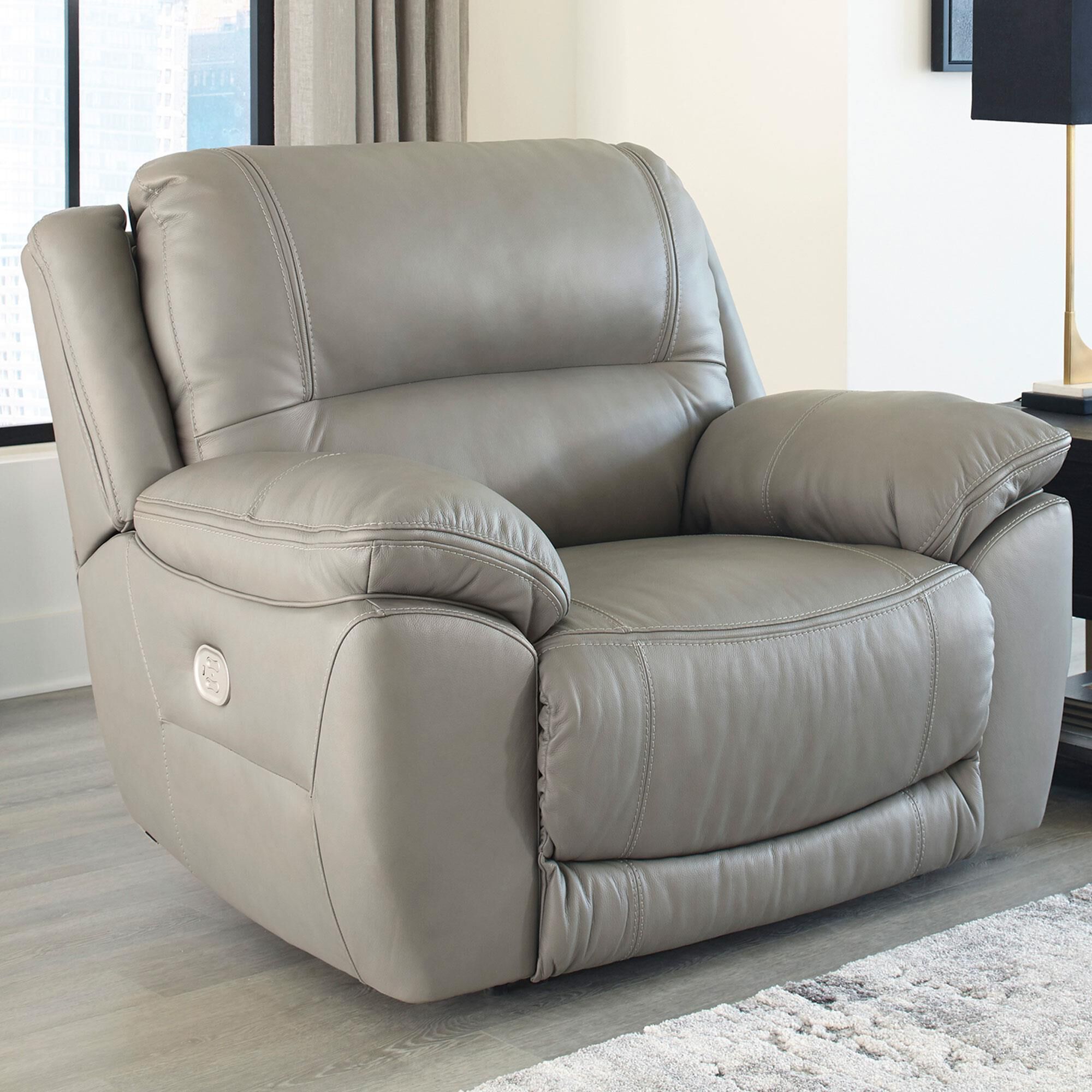 Signature design by ashley hogan mocha zero wall wide seat recliner discount