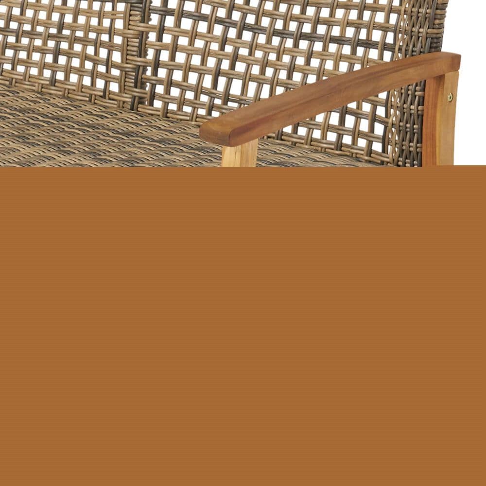 Hearth and Haven Hampton Outdoor Loveseat in Natural and Grey, , large