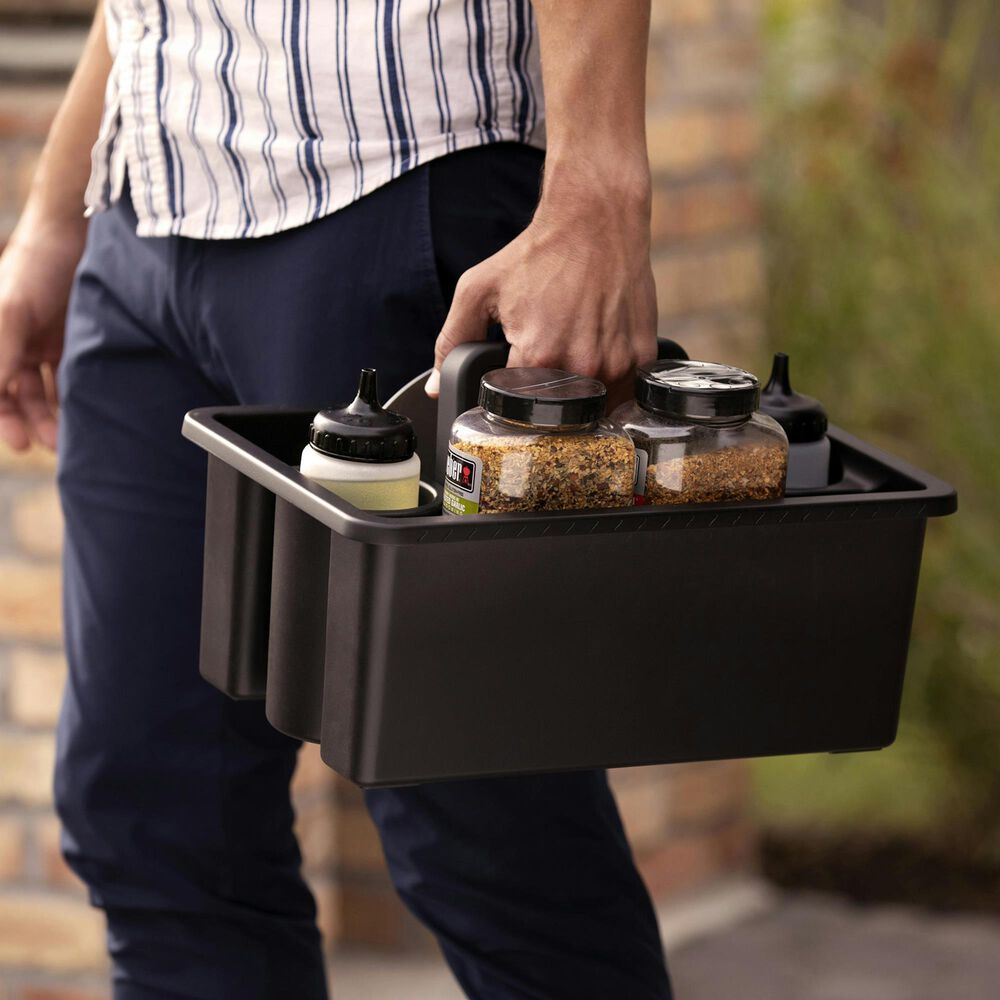 Weber Weber Works Caddy with Tray Lid in Black, , large