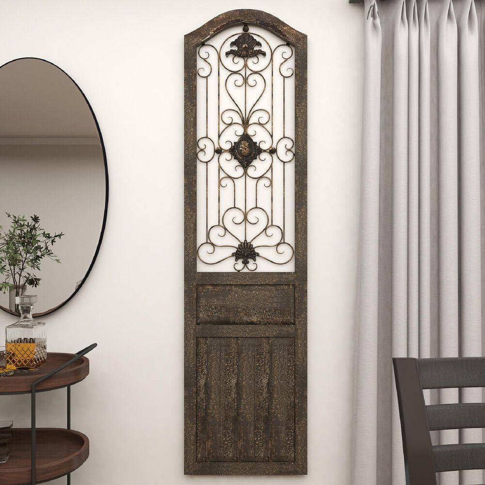 Maple and Jade 72&quot; x 19&quot; Wall Decor in Distressed Brown, , large