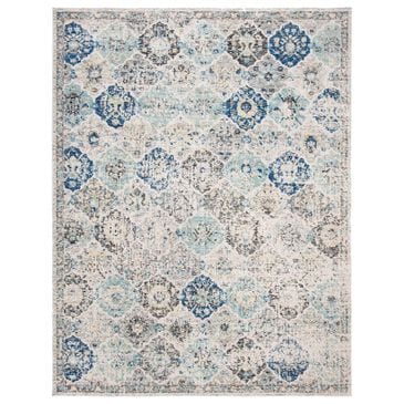 Safavieh Madison MAD611A 8" x 10" Ivory and Aqua Area Rug, , large