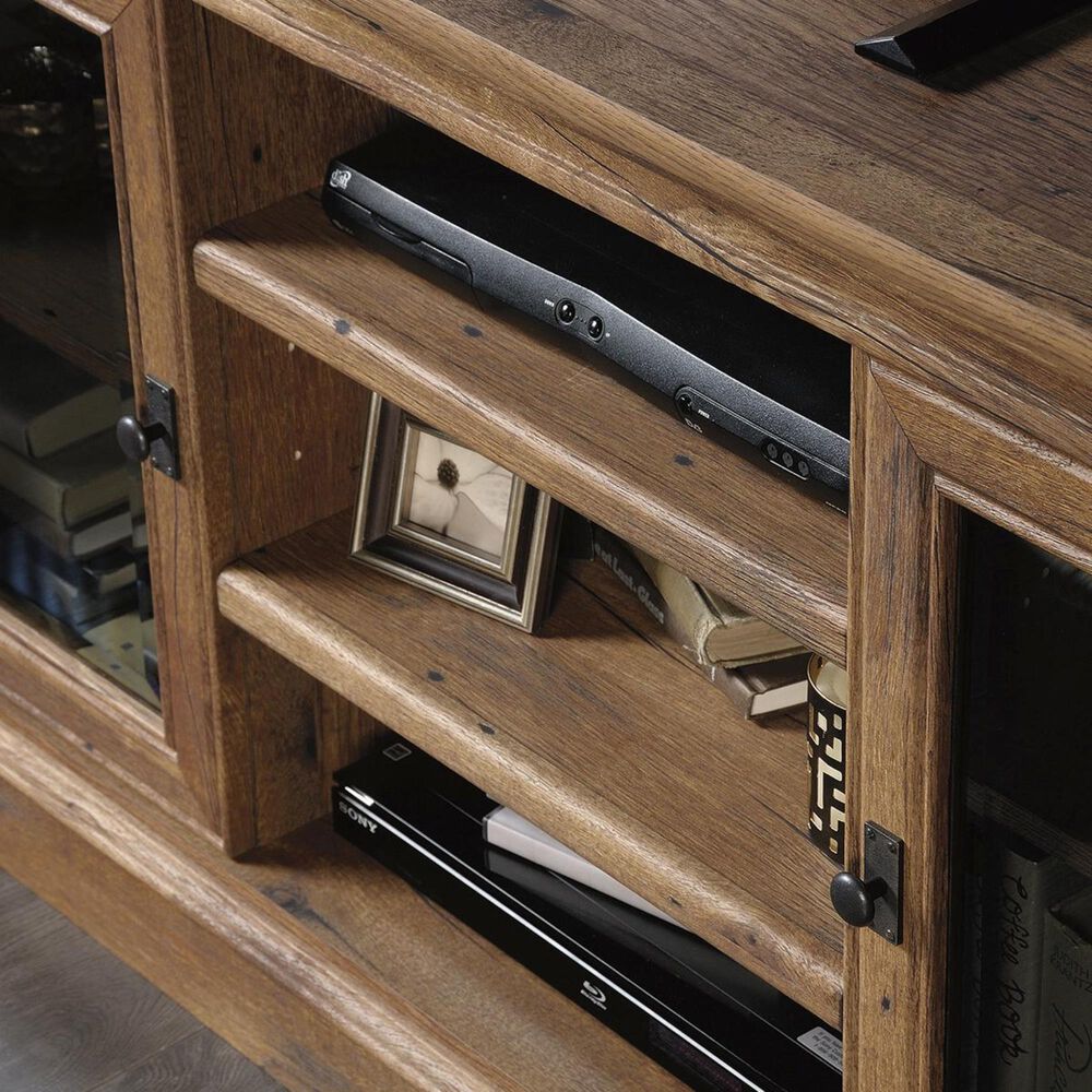 Sauder Palladia 59.5" Entertainment Credenza in Vintage Oak NFM