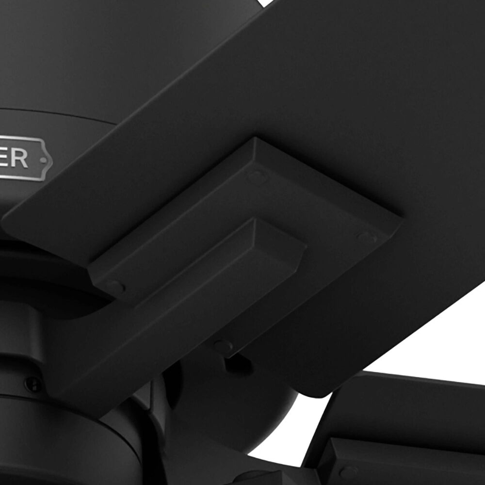 Hunter Lawndale 52&quot; Outdoor Ceiling Fan with LED Lights in Matte Black, , large