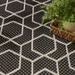 Nourison Horizon HOZ01 Black 3" x 5" Indoor/Outdoor Area Rug, , large