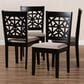 Baxton Studio Jackson Side Chair with Sand Cushion in Espresso Brown (Set of 4), , large
