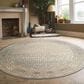 Radici USA Davide Southwestern 7"10" Round Beige Area Rug, , large