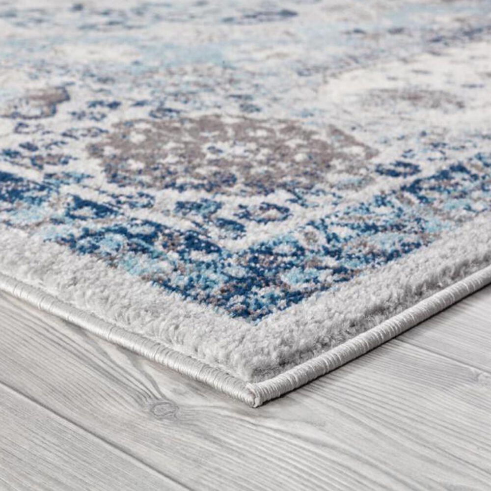 Amer Rugs Alexandria 5&#39;1&quot; x 7&#39;6&quot; Gray and Sea Blue Area Rug, , large