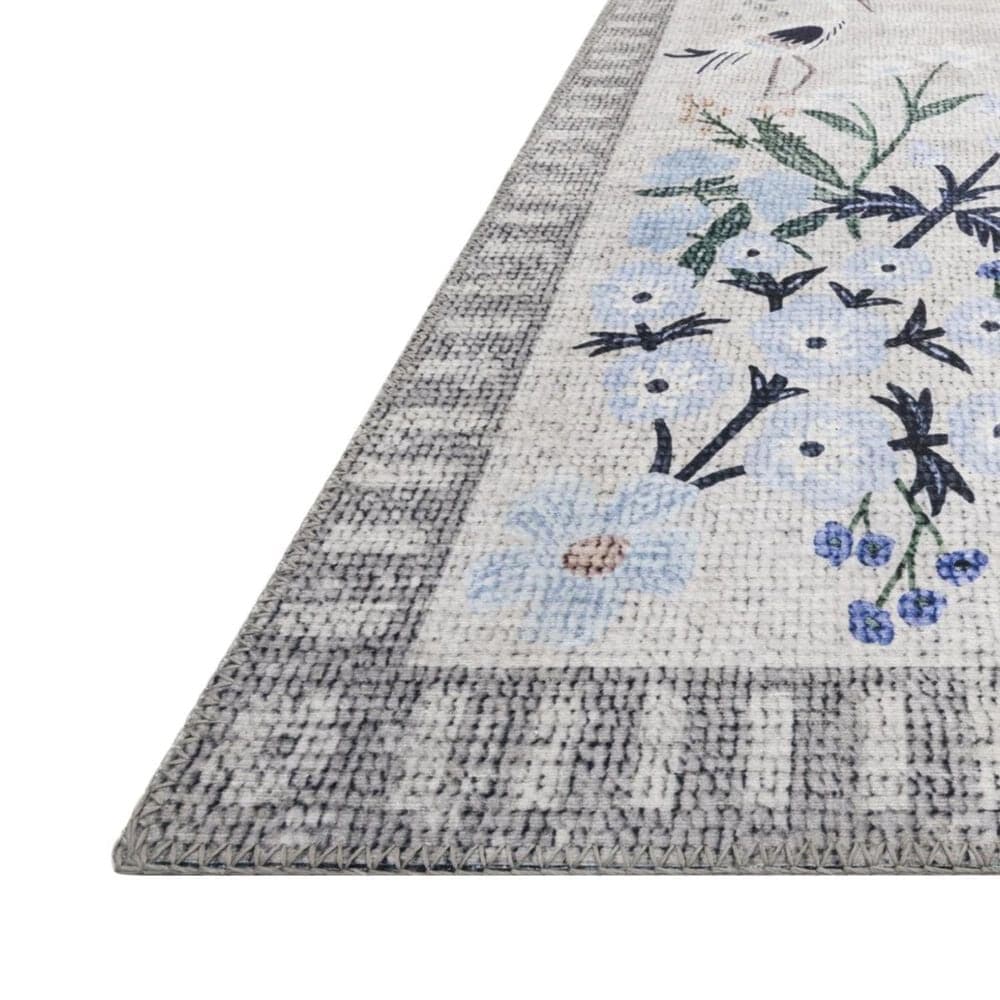 Rifle Paper Co. x Loloi Palais PAL-03 3&#39;9&quot; x 5&#39;9&quot; Stone and Grey Area Rug, , large