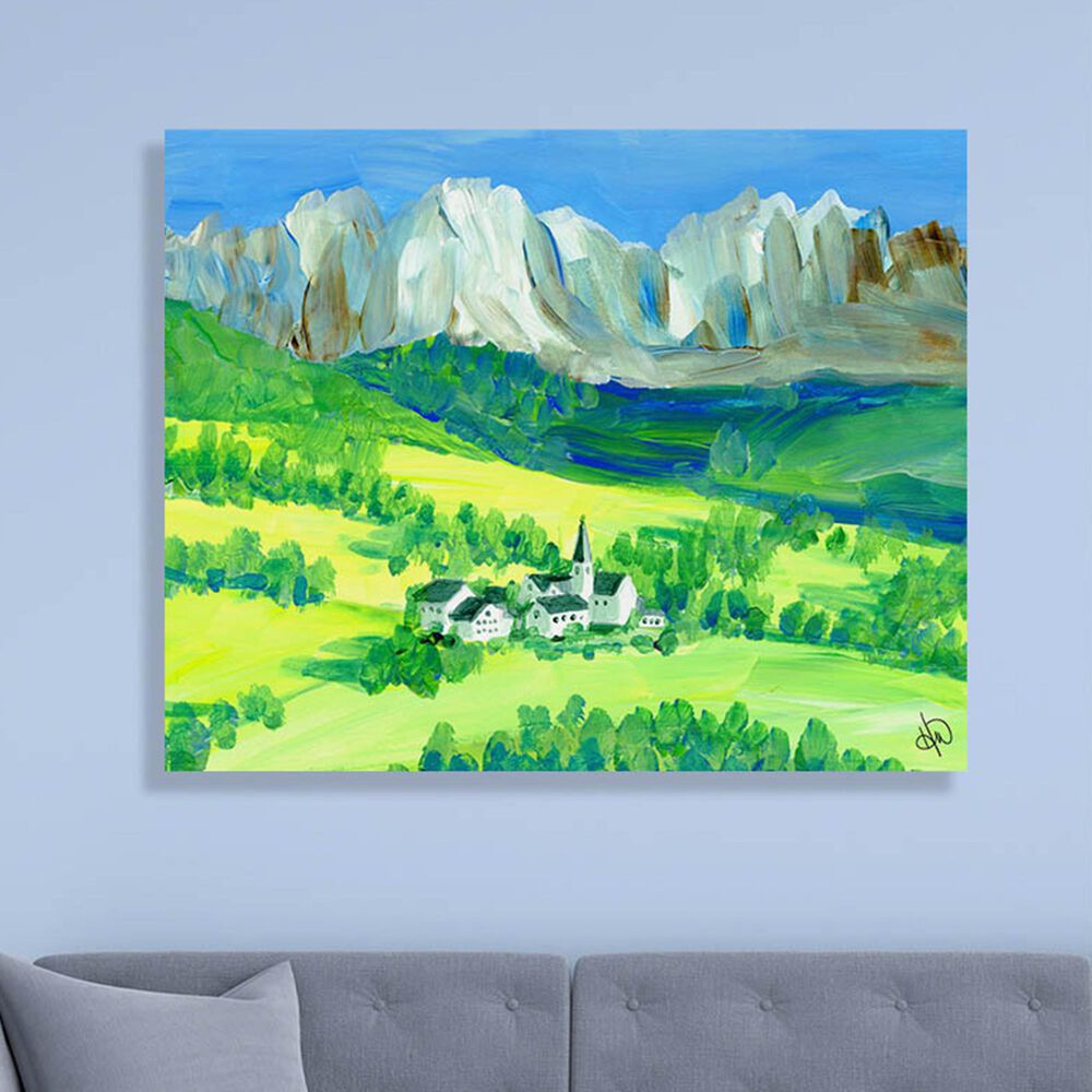 Kathy Ireland Home "Swiss Alps" 30" x 40" Metal Wall Art Print, , large