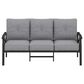 Hearth and Haven Outdoor Sofa with Khaki Metal Frame in Gray, , large