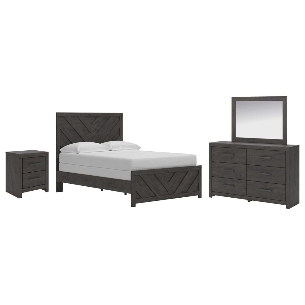 Ashley Prendonea 4-Piece Full Bedroom Set in Dark Charcoal, , large