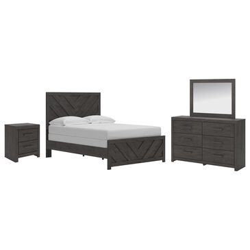 Ashley Prendonea 4-Piece Full Bedroom Set in Dark Charcoal, , large