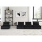 HOMLUX Anna B 4-Piece Stationary Sectional Sofa in Black Velvet, , large