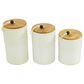 Maple and Jade Country Cottage Decorative Jar in White and Brown (Set of 3), , large