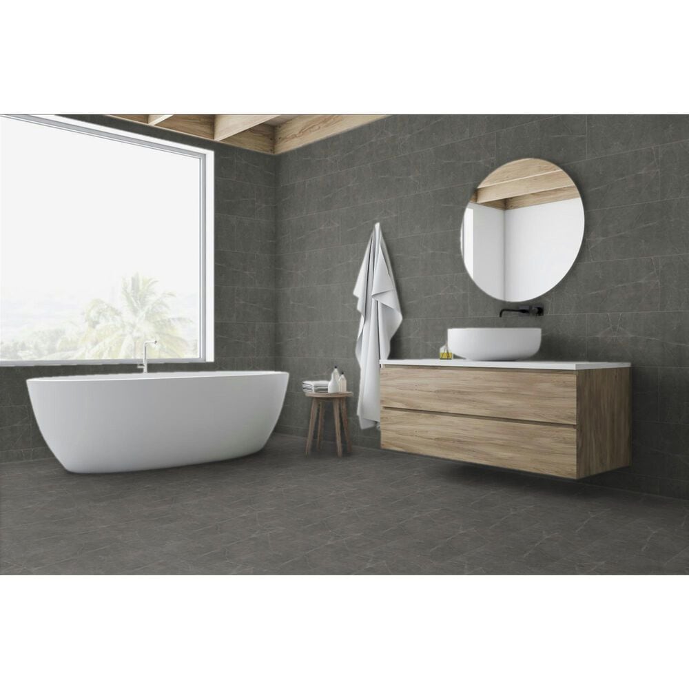 Emser Sterlina II Asphalt 12&quot; x 24&quot;Polished Tile, , large