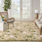 Nourison Aloha ALH17 7"10" x 10"6" Ivory and Green Indoor/Outdoor Area Rug, , large