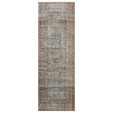 Chris Loves Julia x Loloi Jules 2" x 5" Lagoon and Brick Area Rug, , large