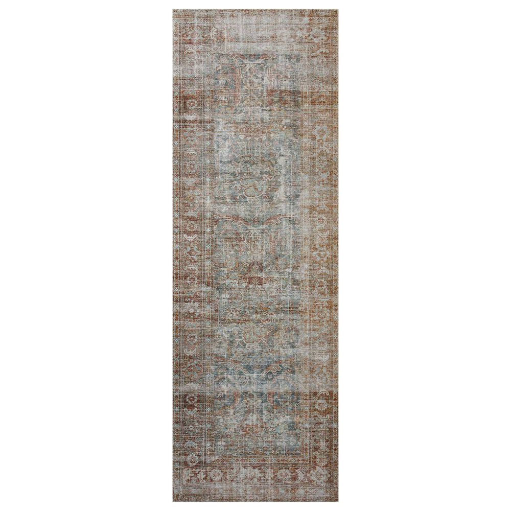 Chris Loves Julia x Loloi Jules 2" x 5" Lagoon and Brick Area Rug, , large
