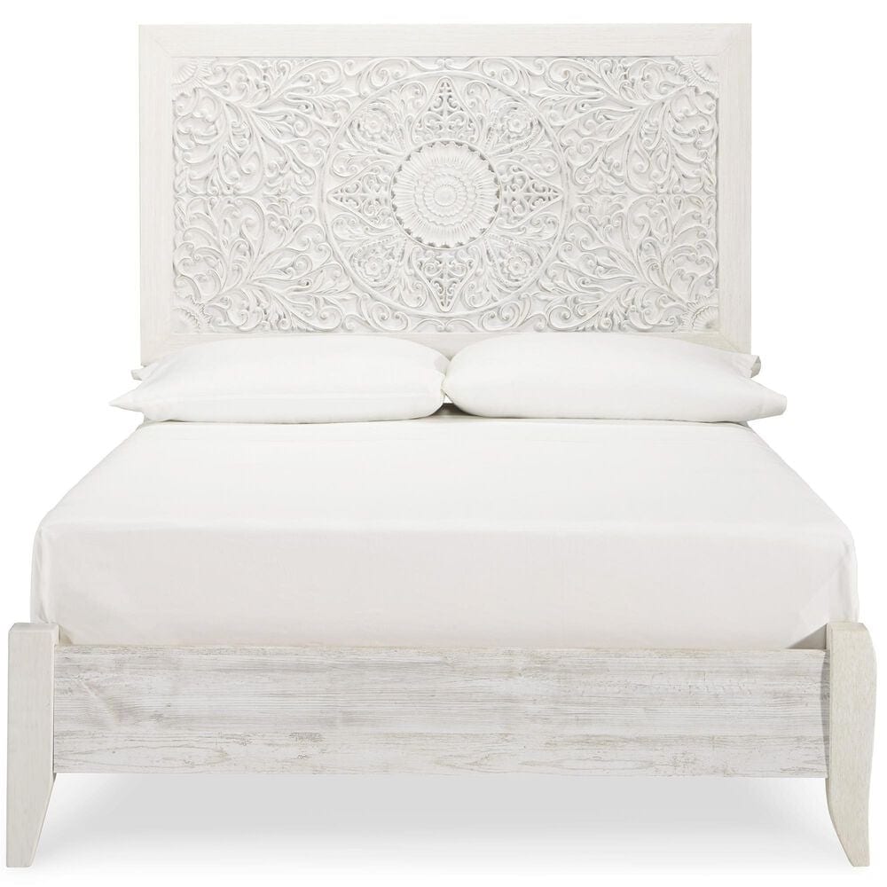 Ashley Paxberry Full Bed in White Wash, , large