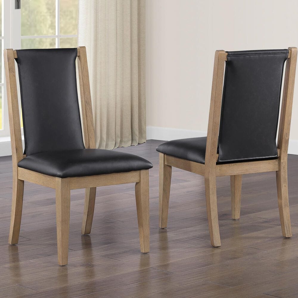 Steve Silver Orinda Dining Table and 6 Dining Chairs in Rustic Sand, , large