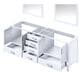 Lexora Home Jacques 80" Double Bathroom Vanity Cabinet Only in Dark Grey and 30" Mirrors, , large