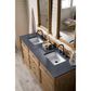James Martin Vanities Savannah 72" Double Bathroom Vanity in Driftwood with 3 cm Charcoal Soapstone Quartz Top and Rectangular Sinks, , large