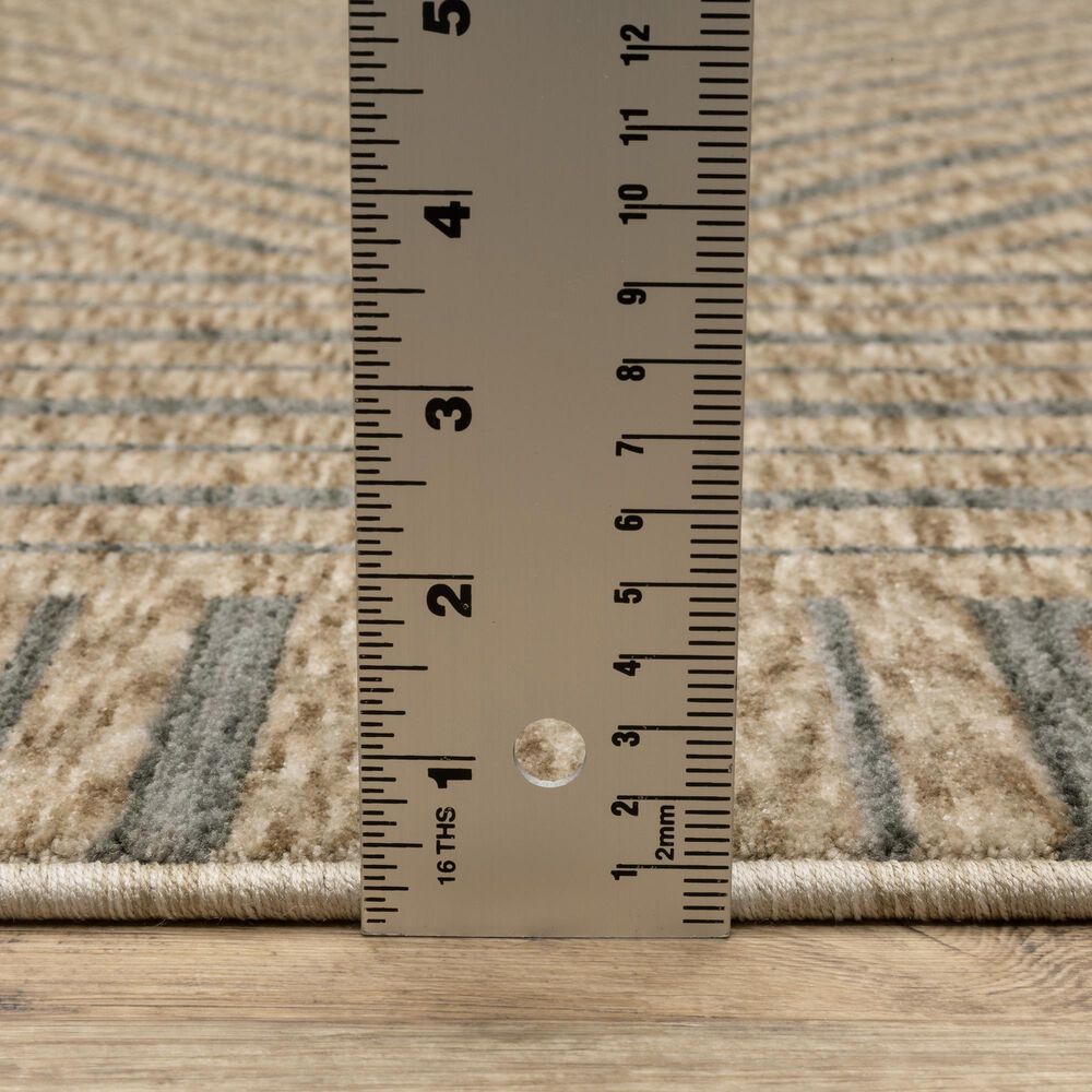 Oriental Weavers Echo ECH01 Beige and Grey 3&#39;3&quot; x 5&#39; Area Rug, , large