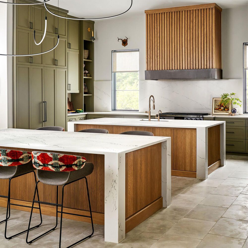 Cambria Luxury Beckington 3cm Quartz Countertop in White and Gray, , large