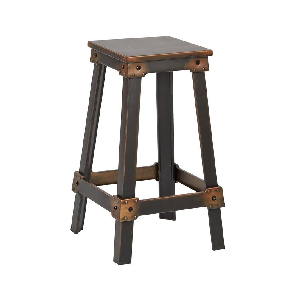 OSP Home New Castle 26" Antique Copper Metal Barstool, , large