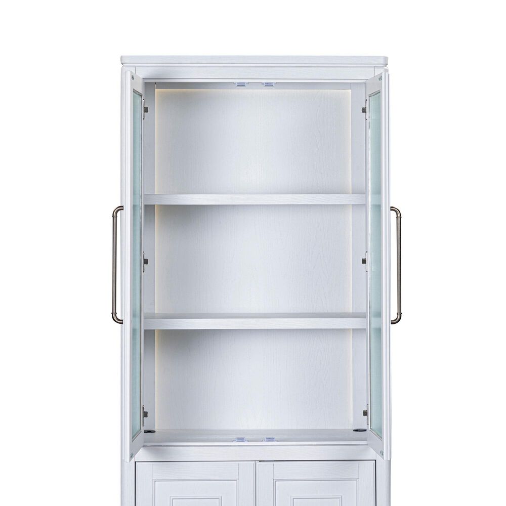 Riva Ridge Norah 4-Door Bookcase in White, , large