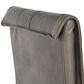 Classic Home Mayer Counter Stool with Pewter Gray Leather in Black, , large
