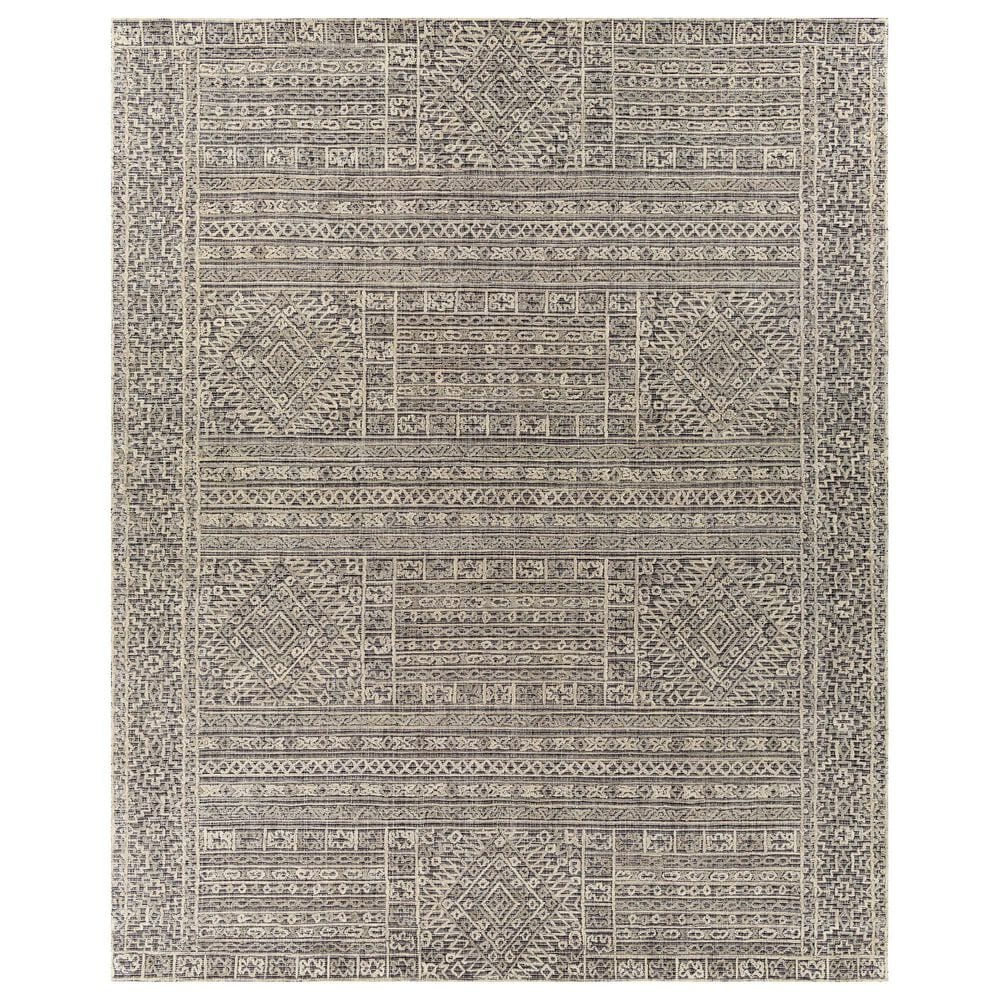 Surya Oakland 10" x 14" Black, Gray and Taupe Area Rug, , large