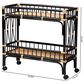 Baxton Studio Dalinda 2-Tier Kitchen Cart in Black and Natural Brown, , large