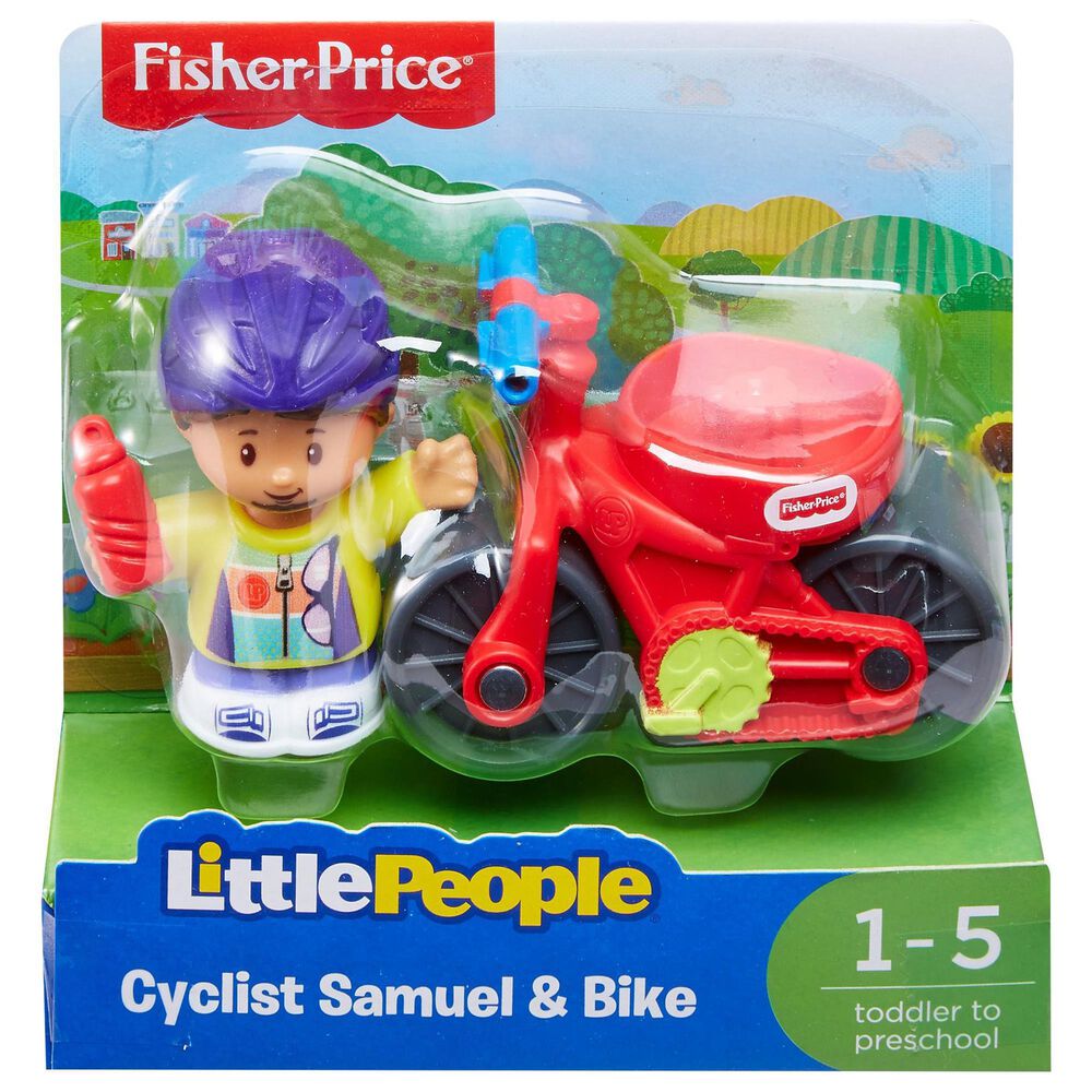 Little People Cyclist Samuel and Bike, , large