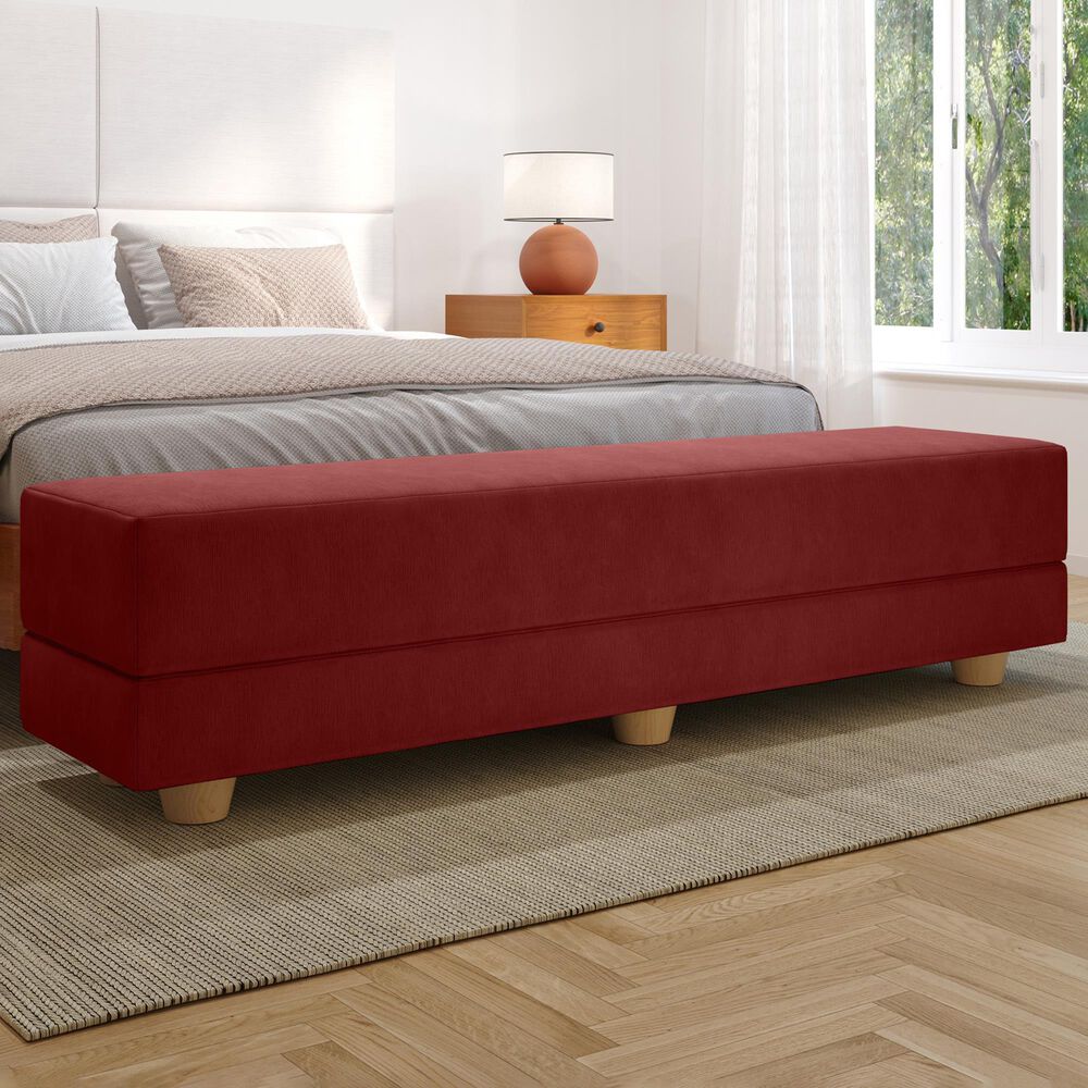 Jaxx Camden Twin Fold-Out Bench in Berry, , large