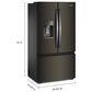 Whirlpool 23.4 Cu. Ft. Counter Depth 3-Door French Door Refrigerator in Black Stainless, , large