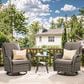 Sunwell Garden 3-Piece Patio Chat Set in Gray, , large