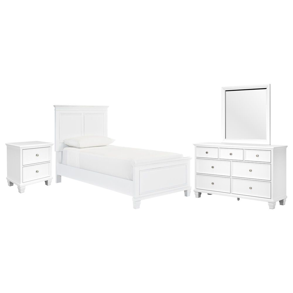 Signature Design by Ashley Fortman 4Piece Twin Bedroom Set in White