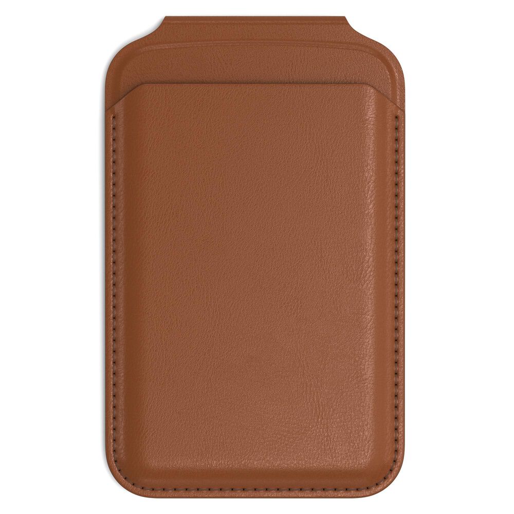 Satechi Vegan Leather Magnetic Wallet Stand in Brown, , large